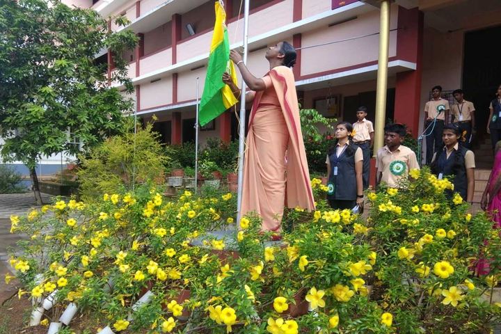 Alphonsa English Medium School-Flag Hoisting