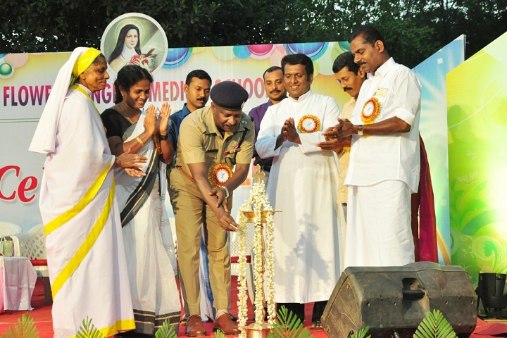 Floweret English Medium School-Lighting the lamp