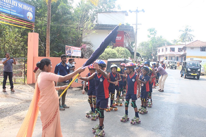 Fusco English Medium School-Skating road on republic day