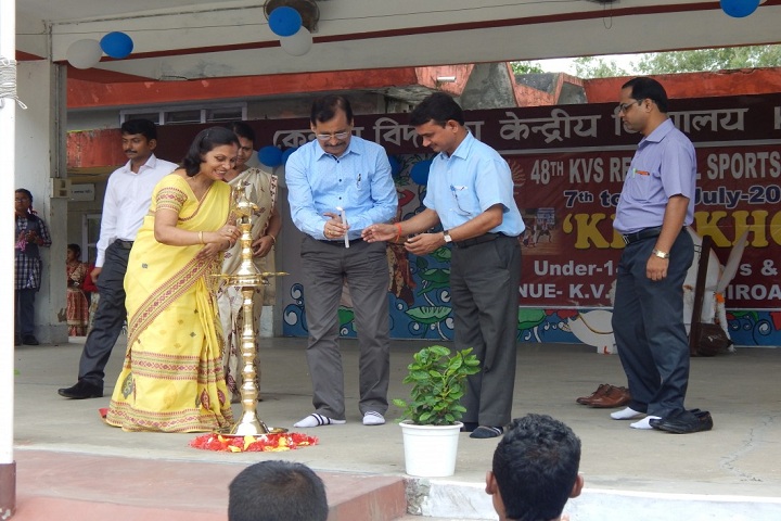 Kendriya Vidyalaya-Lighting the lamp