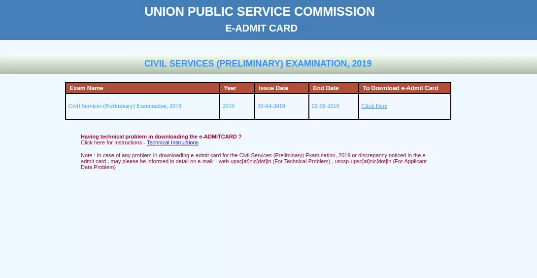 Download Upsc Exam Date 2020 Admit Card Gif