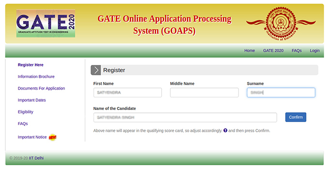 How To Fill Gate 2020 Application Form - Step By Step Procedure