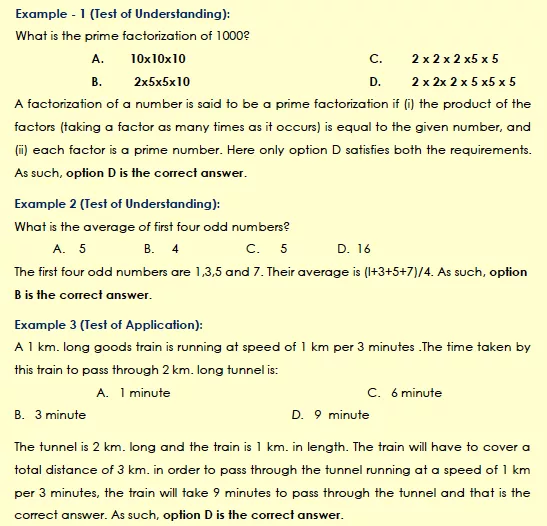 Sample Questions on Arithmetic