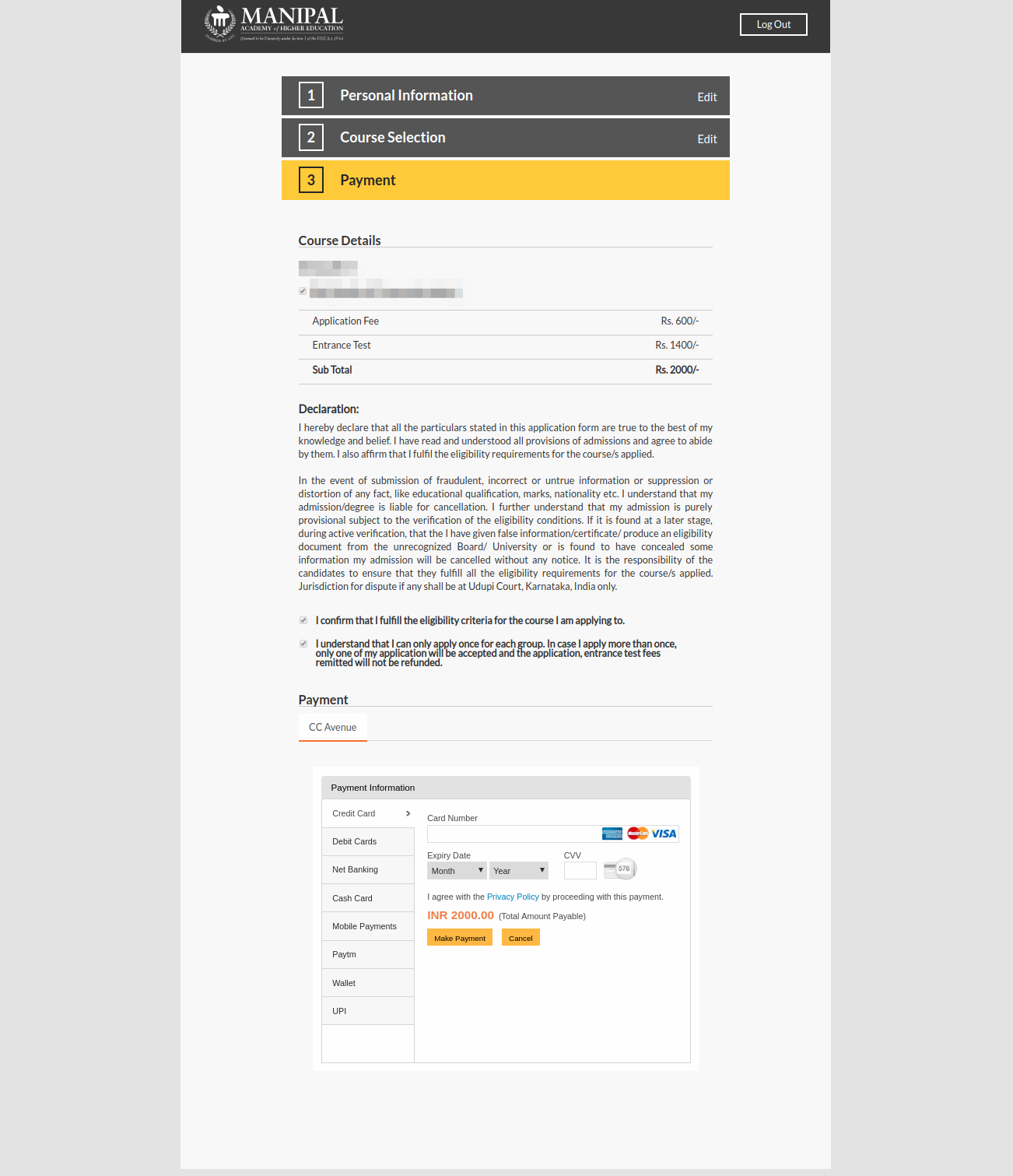 Apply - Application , (Released) MET 2020 Registration Form ...