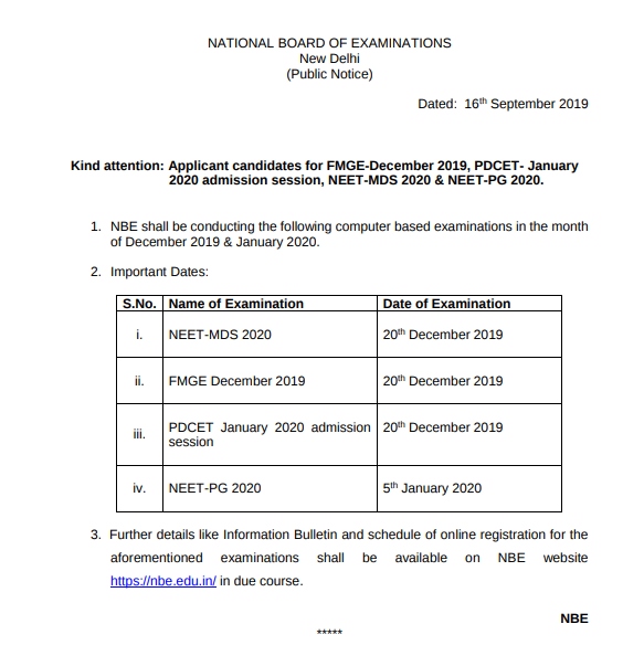 NBE-RELEASES-IMPORTANT-DATES