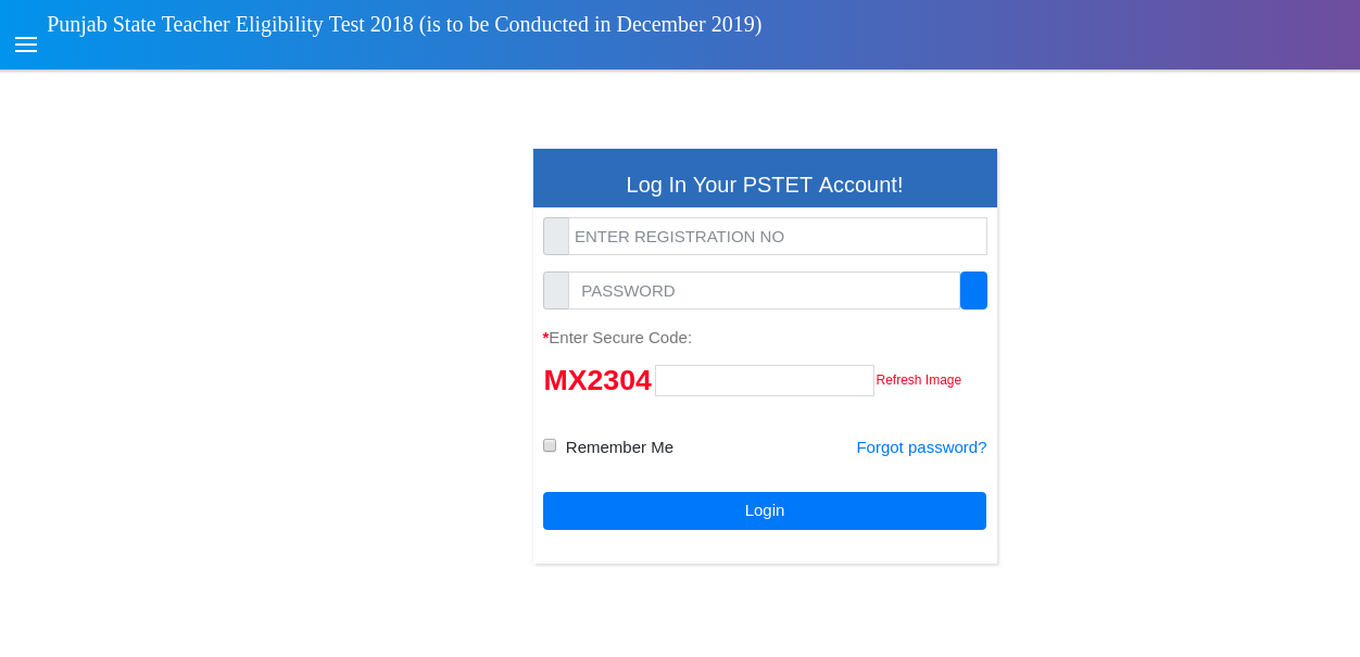 PSTETadmitcardlogin