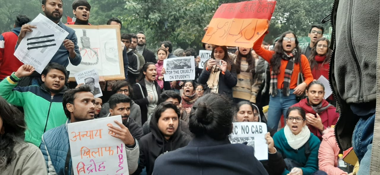 Protest-Jantar-mantar-CAA-student-Delhi