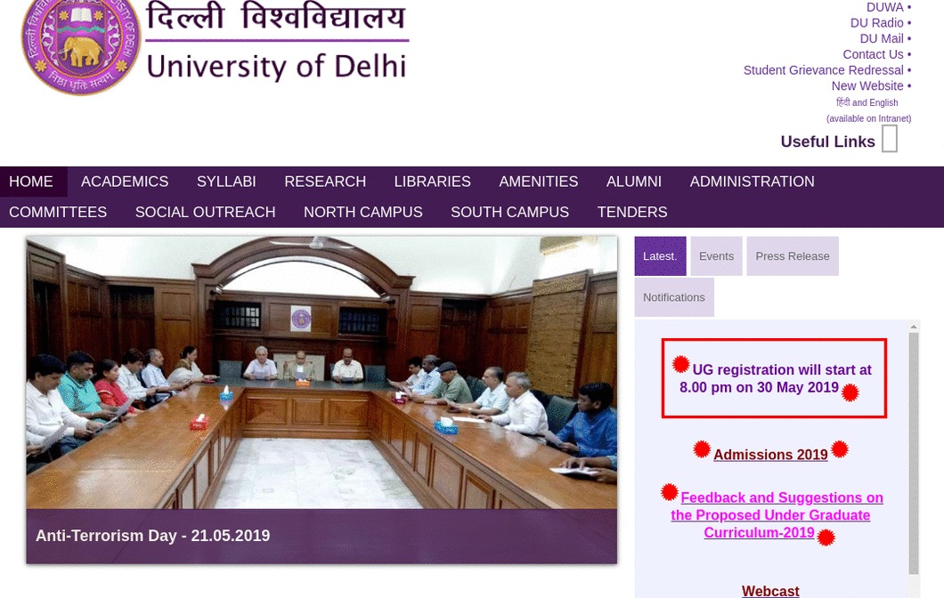 DU Admission 2019: Application Forms to be released tonight at 8 PM ...