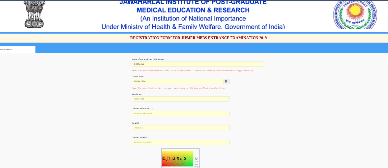 of form jipmer sample application 12 April  Last Form (Released!)  Date Application 2019 JIPMER